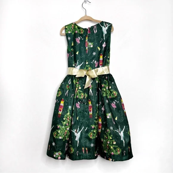 Bonnie Jean Nutcracker Holiday Dress with Bow Sash - Picture 9 of 9